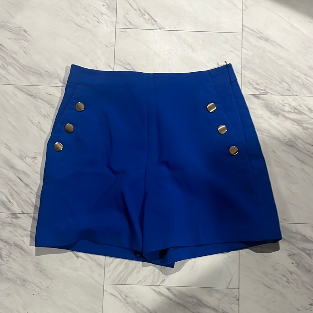 Zara Blue High Waist Shorts